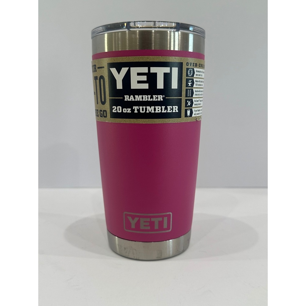 YETI Rambler 20 oz Tumbler Prickly Pear Pink Retired MagSlider Lid NEW
